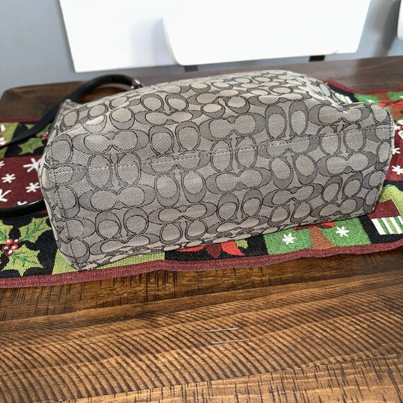 Coach Zip Top Tote with Field Plaid Print (Style F80028) - Picture 5 of 14